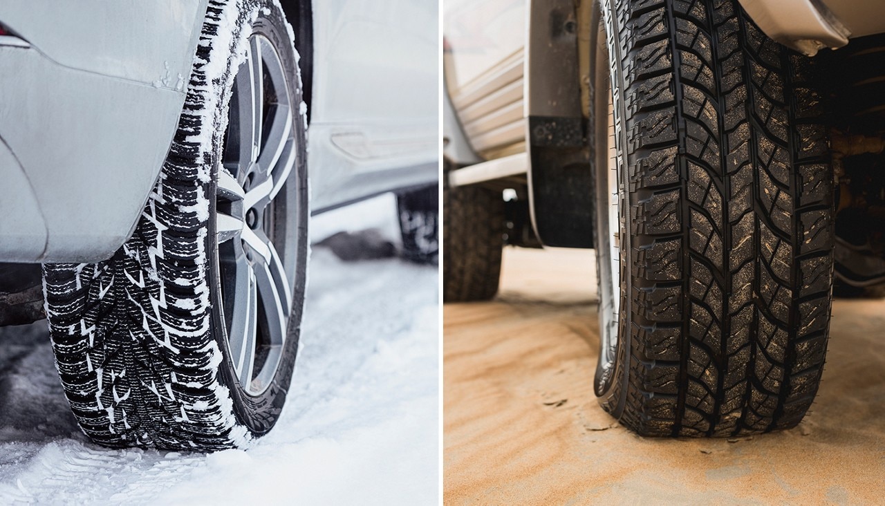 Two tire comparison images